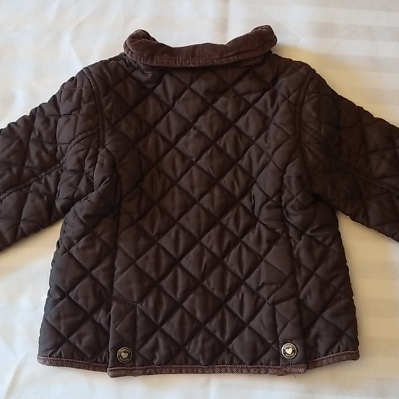 GAP Toddler Girl Brown Quilted Jacket with Removable Hood 3T - Picture 11 of 15